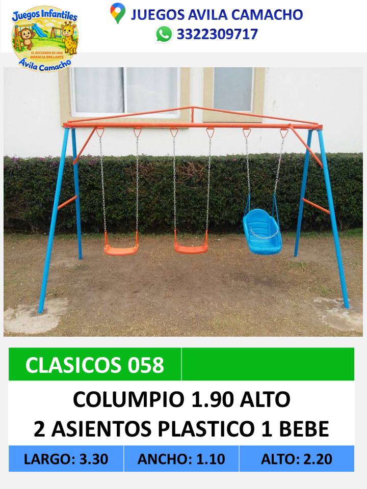 columpio 2 asientos 1 bebé